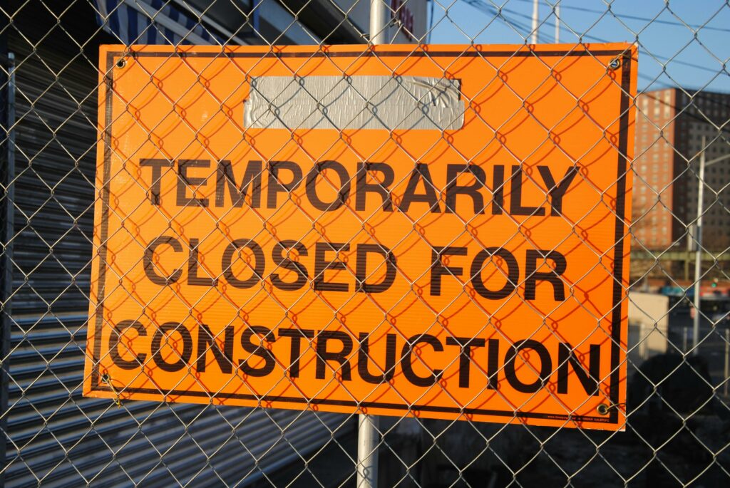 closed for construction